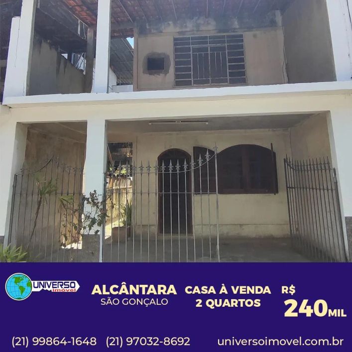 Casa para Venda em São Gonçalo, Mutondo, 2 dormitórios, 2 banheiros, 1 vaga