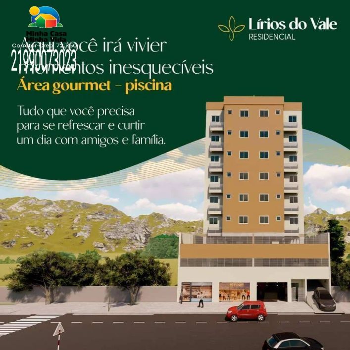 Residencial Lírios do Vale,apartamento 2 quartos com suite e varanda