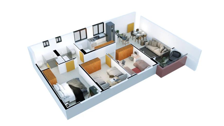 Apto Novo 3/4 2 WC`S 2 Vgs Gar.Lazer Completo e Gerador de energia p/áreas comuns .