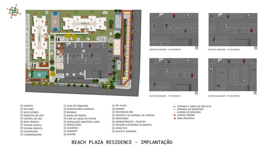 Apartamento em ponta negra, Beach Plaza Residence, investimento, 2 quartos, Natal–RN