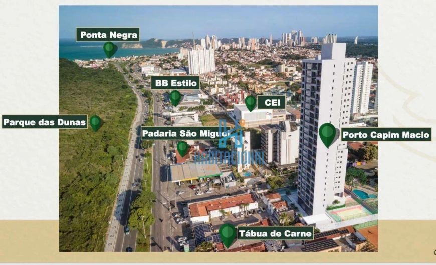 Apartamento no 26° com 3 dormitórios à venda, 121 m² por R$ 1.095.000 - Capim Macio - Natal/RN