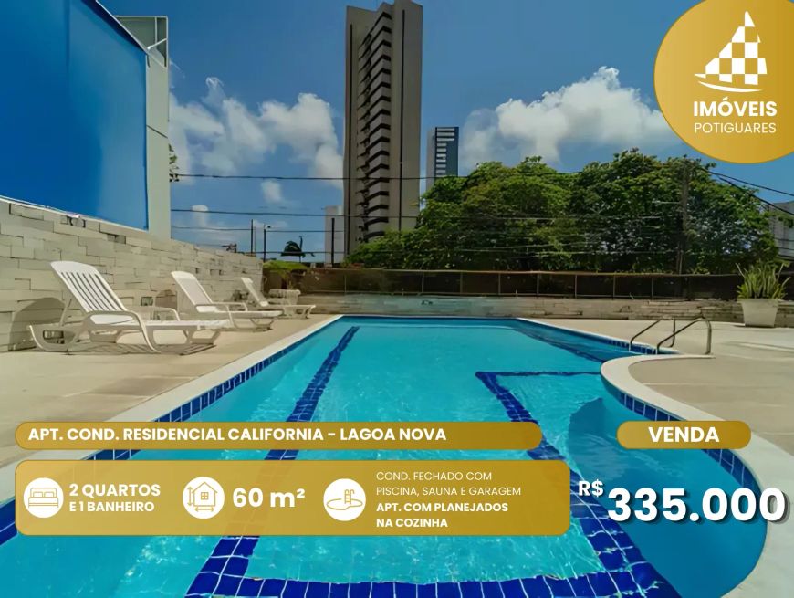 Imóvel para venda possui 60 metros quadrados com 2 quartos em Lagoa Nova - Natal - RN