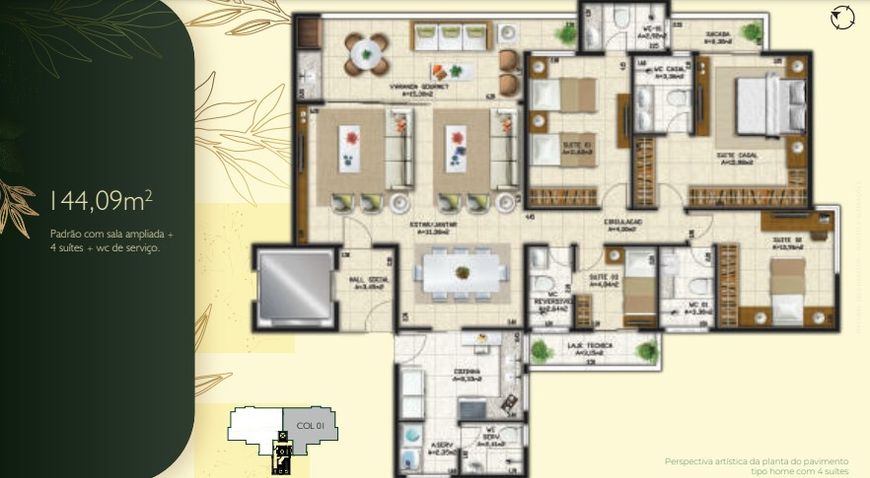 Repasse Supreme Garden com 144m² de altíssimo padrão com preço abaixo da tabela.