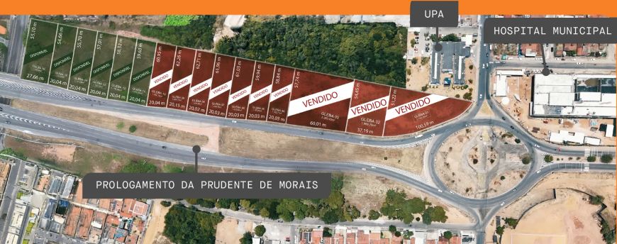 Vende-se Terreno 1.205 m² bairro Cidade Satélite em Av. Omar O'Grady em Natal/RN