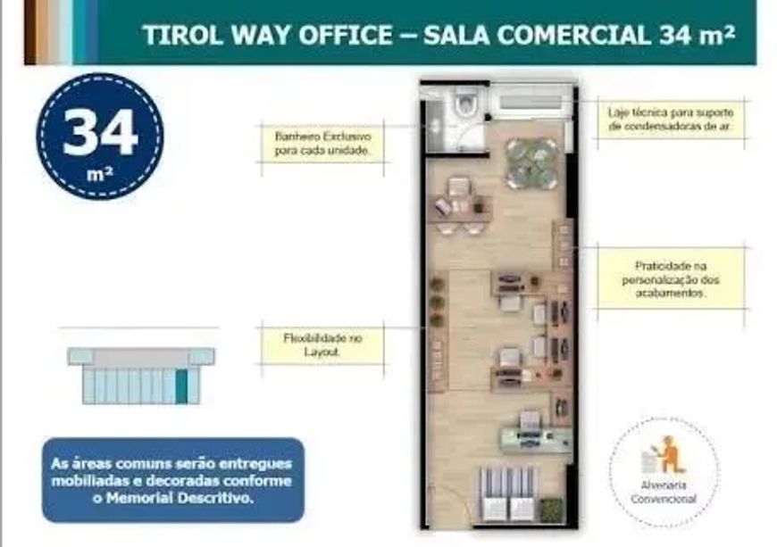 Sala comercial no Tirol Way