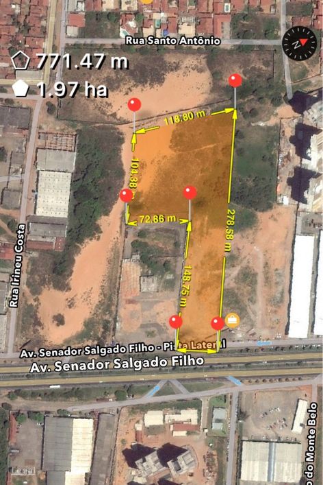 Terreno comercial na Br 101, na Av. Dão Silveira 13.000m2