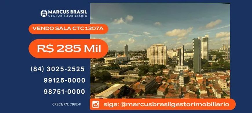 Sala para venda no Corporate Tower Center – CTC em Lagoa Nova, Natal/RN - R$ 285 Mil