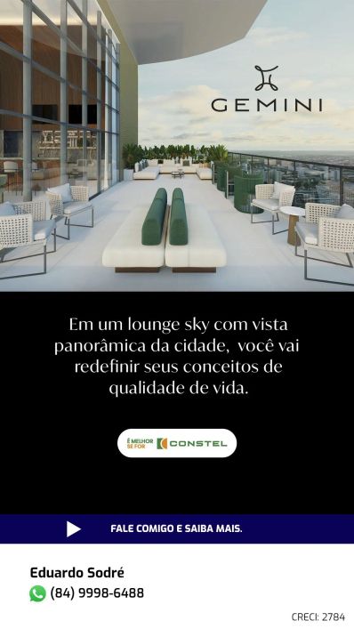 Pré-lançamento em Lagoa Nova com apartamentos de 93m² a 133m², 3 suítes e lazer completo.
