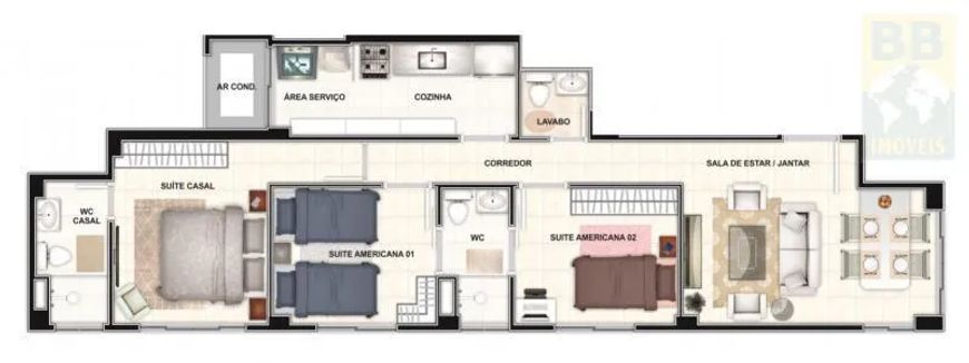 Apartamento para Venda em Natal, Capim Macio, 3 dormitórios, 3 suítes, 3 banheiros, 2 vagas