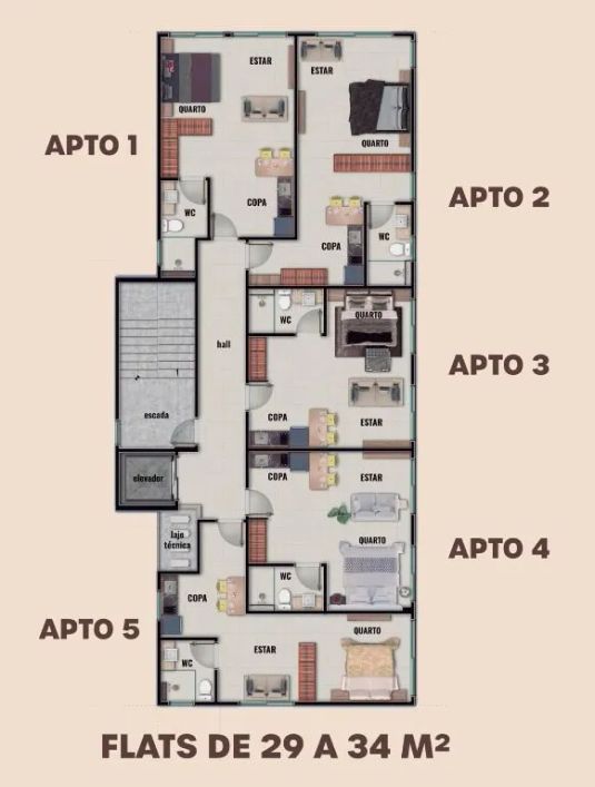 Apartamento à venda, 29 m² por R$ 260.989,47 - Ponta Negra - Natal/RN
