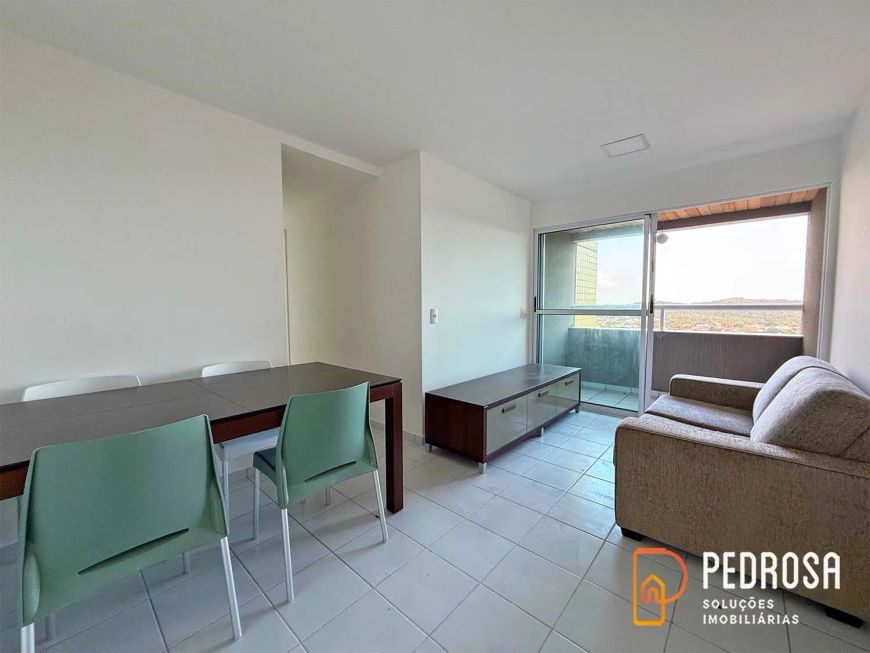 Apto com 57 m2 - 2 quartos (1 suíte) - Verano Ponta Negra - Semi mobiliado - Andar alto - 1 vaga