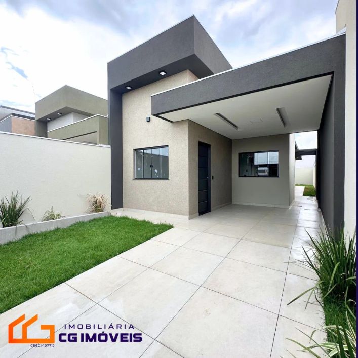 Casa com 3 quartos sendo 1 suíte, área gourmet no Figueiras do parque em Campo Grande - MS