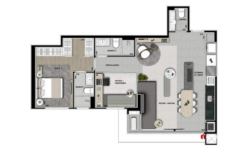 Apartamento no Residencial Mondo