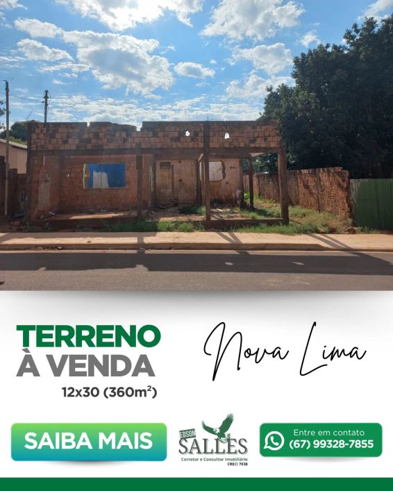 Terreno para venda com 360 metros quadrados em Nova Lima - Campo Grande - MS