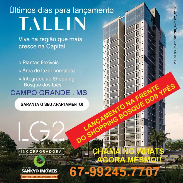 Incrivel lançamento do primeiro edificio TALLIN na saida de São Paulo