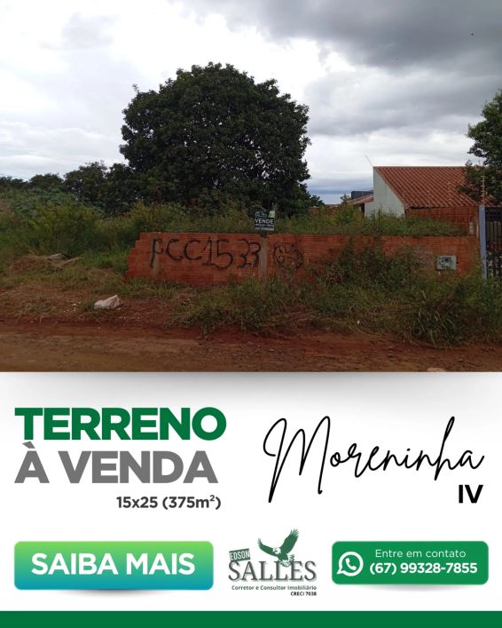 Terreno para venda com 375 metros quadrados em Vila Moreninha IV - Campo Grande - MS