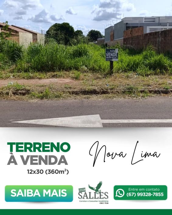 Terreno para venda com 360 metros quadrados em Nova Lima - Campo Grande - MS