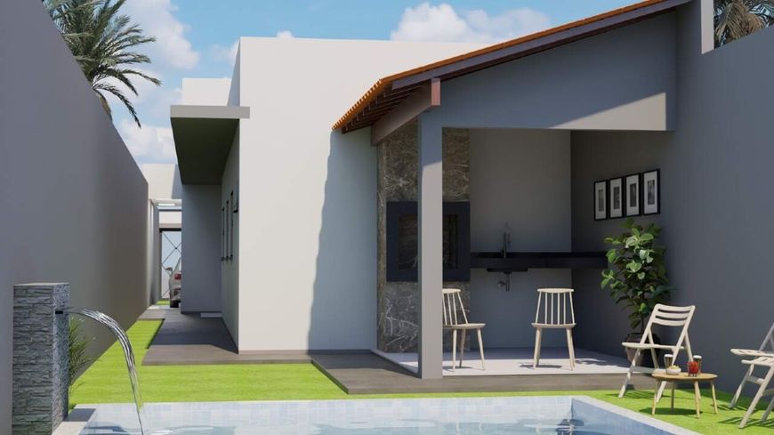 Lindo projeto com piscina