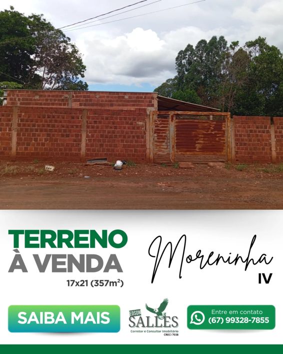 Terreno para venda com 357 metros quadrados em Vila Moreninha IV - Campo Grande - MS