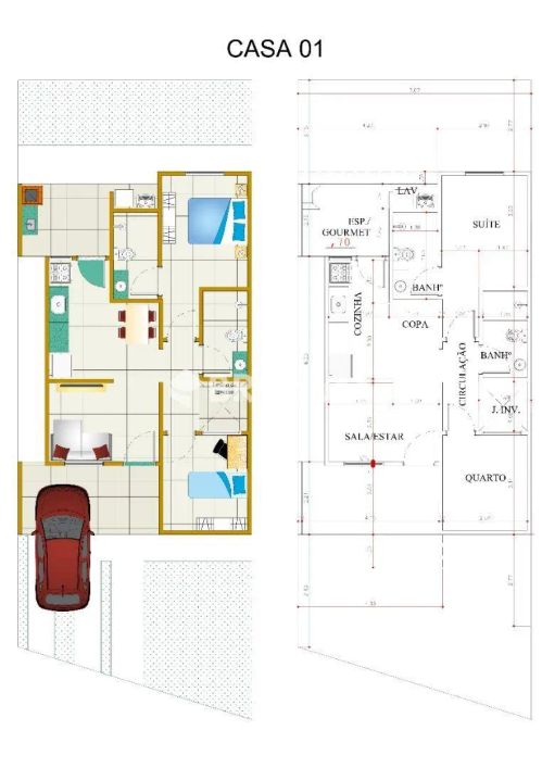 Vila Piratininga | Casa 2 quartos, sendo 1 suite