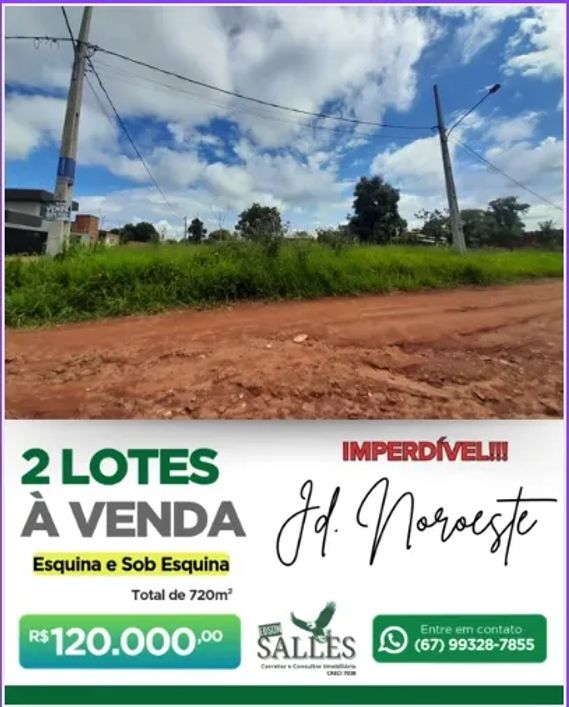 Lotes para venda com 720 metros quadrados em Jardim Noroeste - Campo Grande - MS