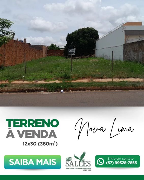 Terreno para venda com 360 metros quadrados em Nova Lima - Campo Grande - MS