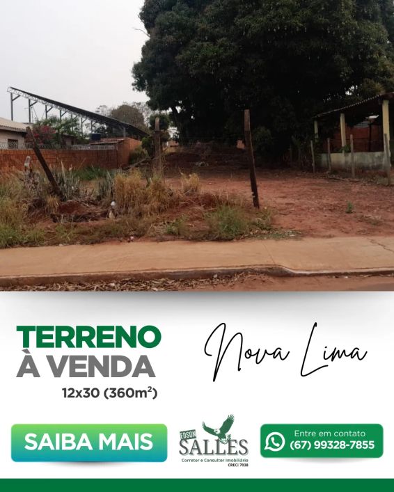 Terreno para venda com 360 metros quadrados em Nova Lima - Campo Grande - MS