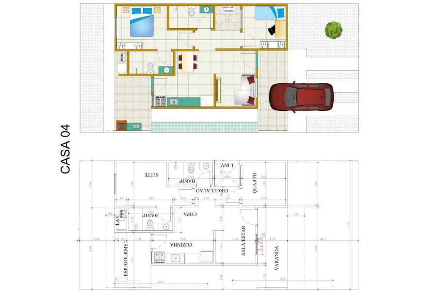 Vila Piratininga | Casa 2 quartos, sendo 1 suite