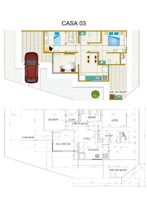Vila Piratininga | Casa 2 quartos, sendo 1 suite
