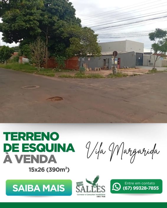 Terreno para venda com 390 metros quadrados em Vila Margarida - Campo Grande - MS