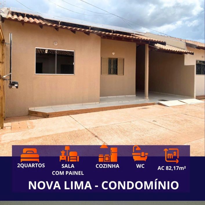 CASA EM CONDOMINIO COM SEGURANÇA E PLACA SOLAR