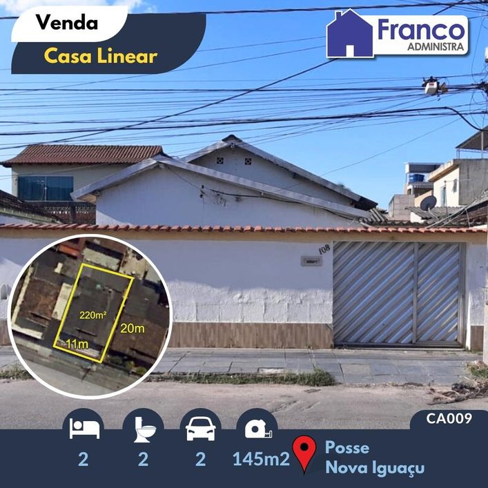 Casa para venda possui 145 metros quadrados com 3 quartos em Kennedy - Nova Iguaçu - RJ