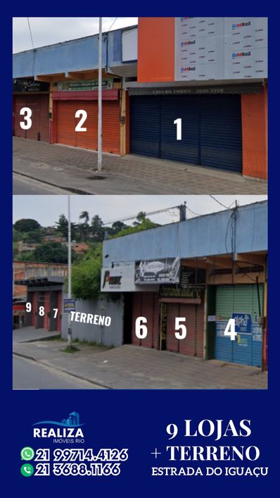CRealiza Imóveis - VENDO EXCELENTE PROPPRIEDADE COM 9 LOJAS COMERCIAIS NA ESTRADA DO IGUAÇU.