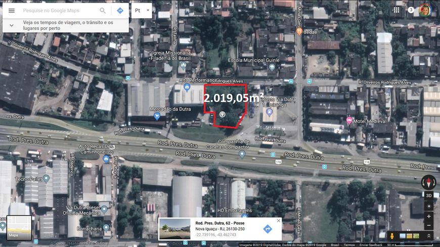 Terreno de 2019 metros quadrados no bairro Jardim da Posse