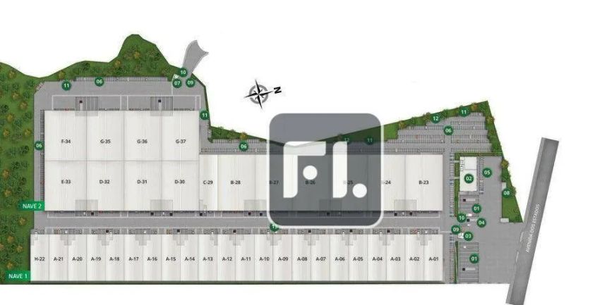 Galpão para alugar, 2722 m² por R$ 95.399,80/mês - Parque Jaçatuba - Santo André/SP