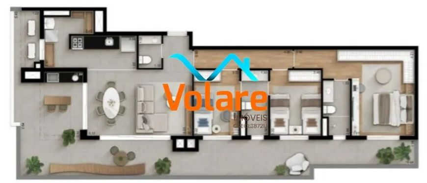 Apartamento Penthouse com Garden na Vila Yara, Osasco-SP: 3 Quartos, 3 Suítes, 2 Salas, 3 Banheiros,