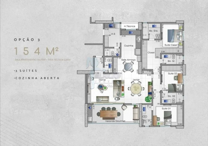 Apartamento de 154m² com 03 suítes à venda - Jardim Olhos D`Água