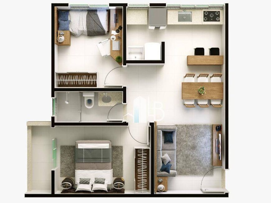 Apartamento com 2 dormitórios à venda, 50 m² por R$ 292.000,00 - Santa Mônica - Uberlândia/MG