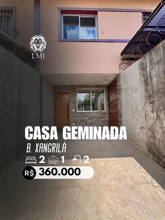 CASA COM ENTRADA INDIVIDUAL 2 QUARTOS - XANGRILA