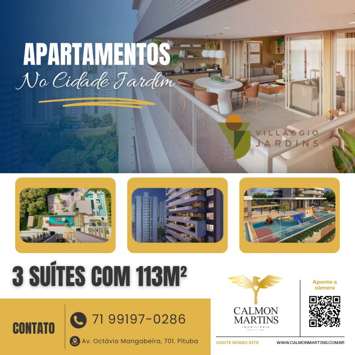 Vilaggio Jardins, 3 Ou 4 Suítes, Com Unidades Entre 113M² E 142M² Em Cidade Jardim.