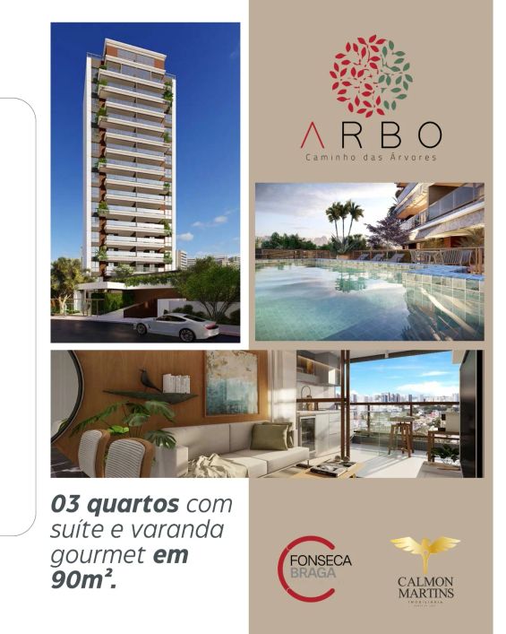 Arbo, 3 Quartos, Suíte, com 90 m² - Caminho das Árvores - Salvador - BA