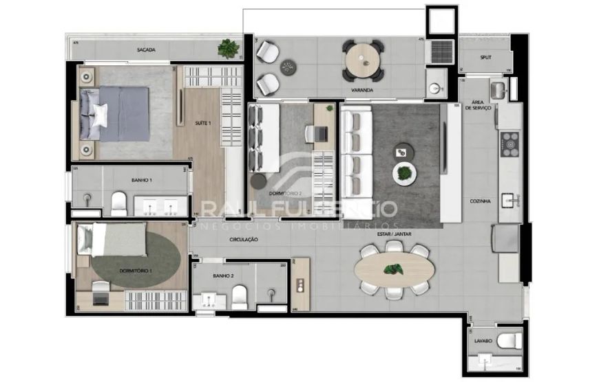 Ed. Tay | 02 suítes | 02 vagas | box | 98m² privativos | Gleba Palhano