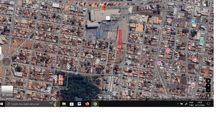 Excelente área comercial (metade da quadra) ao lado do Aparecida Shoping na Av. Brasil, Qd E, Jardim