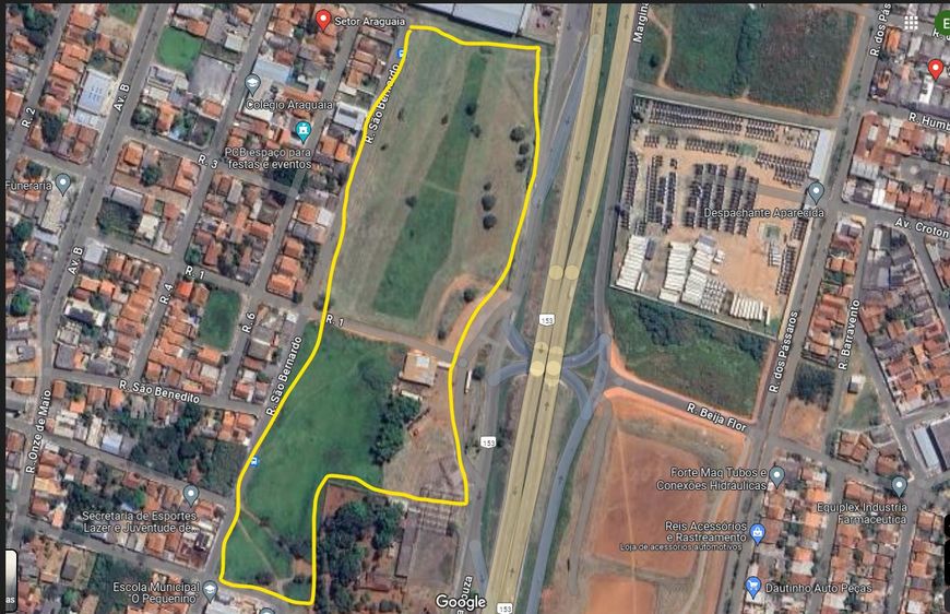ÁREA NO CENTRO DE APARECIDA, ANCORADA NA BR 153, '' 54.801,4 m²'' Área / Terreno à Venda, 54800 por