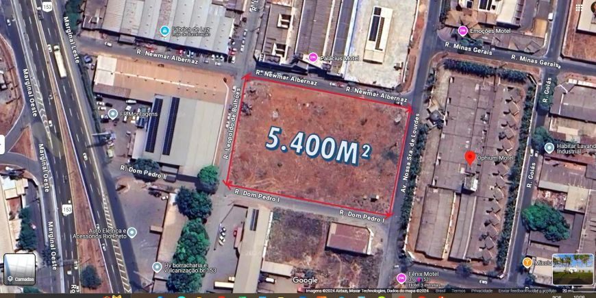Quadra 5.400m² - Vila Santa - Aparecida de Goiânia Lote à Venda, 5408 por R$ 9.720.000 no setor Vila