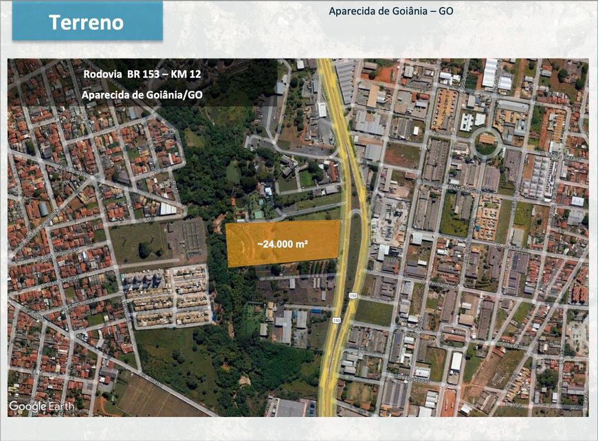 Área de 24.000 m² à venda ao lado do Real Privê - BR153