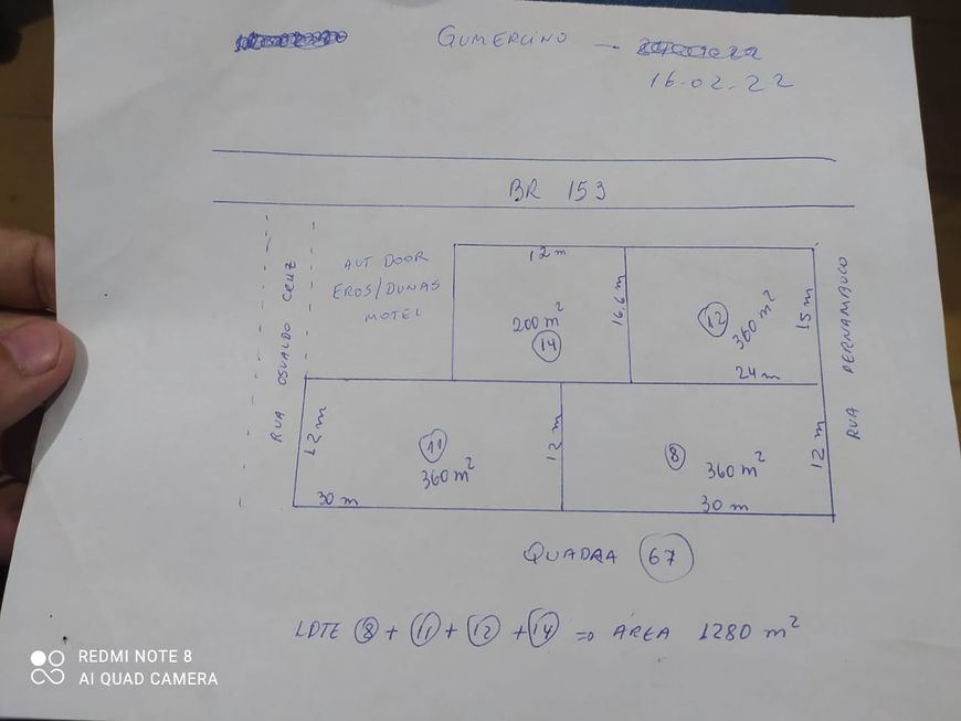 Lote/Terreno para venda com 1280 metros quadrados
