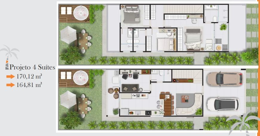 Sobrados 3 suítes, próximo ao Buriti Shopping e Jardins Mônaco.