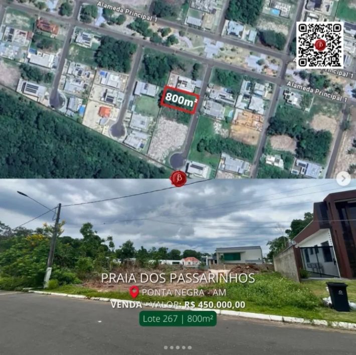 Praia dos Passarinhos - LOTE com 929m² - VENDA - Condomínio Fechado