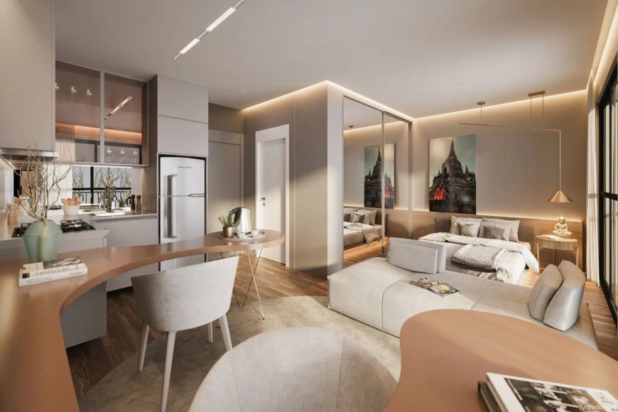 Studio com 1 dormitório à venda,53.93 m , batel, CURITIBA - PR